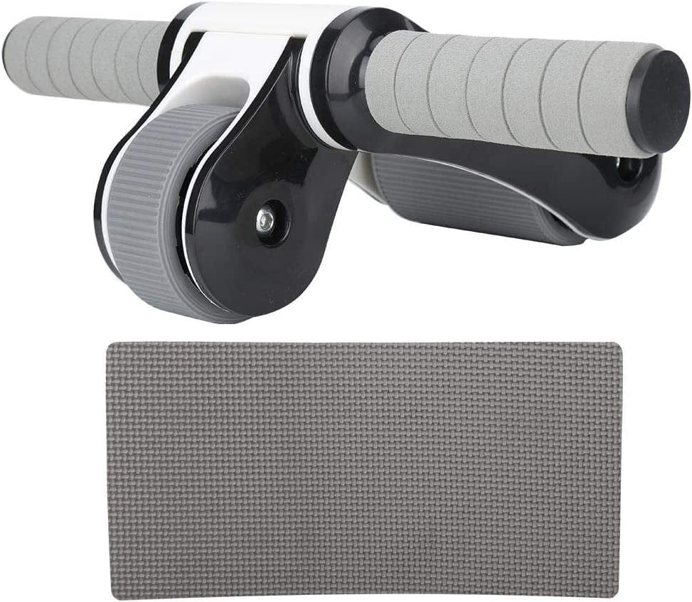 2 Wheel Roller Wheel Exercise Equipment,Exercise Equipment as Abdominal Muscle Toner—Core Strengthening Training—Comfortable Grip—Removable and Foldable,Great for Beginner (Black)