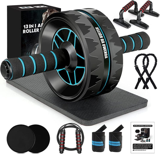 13-In-1 Ab Roller Wheel Kit, Home Gym Abs Workout Exercise Equipment for Men/Women