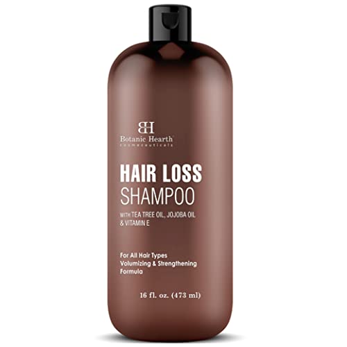 Botanic Hearth Hair Loss Shampoo | For Hair Growth | Volumizing & Thicking Formula | With Biotin, Tea Tree, Jojoba & Vitamin E | Sulphate Free | For Men & Women | 16 fl oz