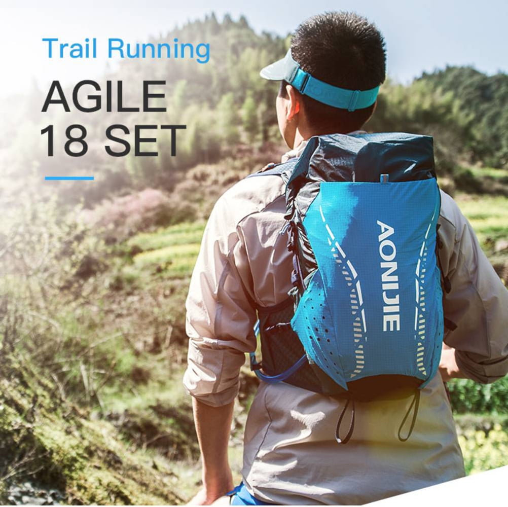 AONIJIE 18L Large Capacity Running Hydration Vest with 2*500ml Soft Flask Running Backpack for Marathon Race Hiking