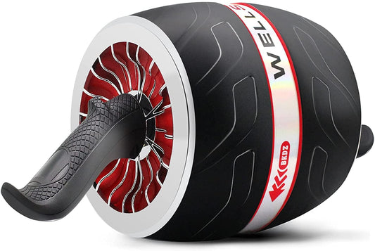 Home Abdominal Muscle Exercise Fitness Equipment,Self-Rebounding Abdominal Muscle Ab Rollers, Abdominal Muscle Rollers with Knee Pads, Easy to Assemble Ab Machine Exercise Equipment